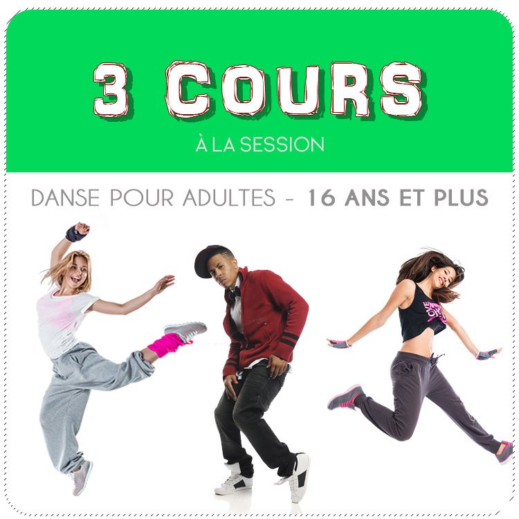 Inscription à 3 cours de danse
