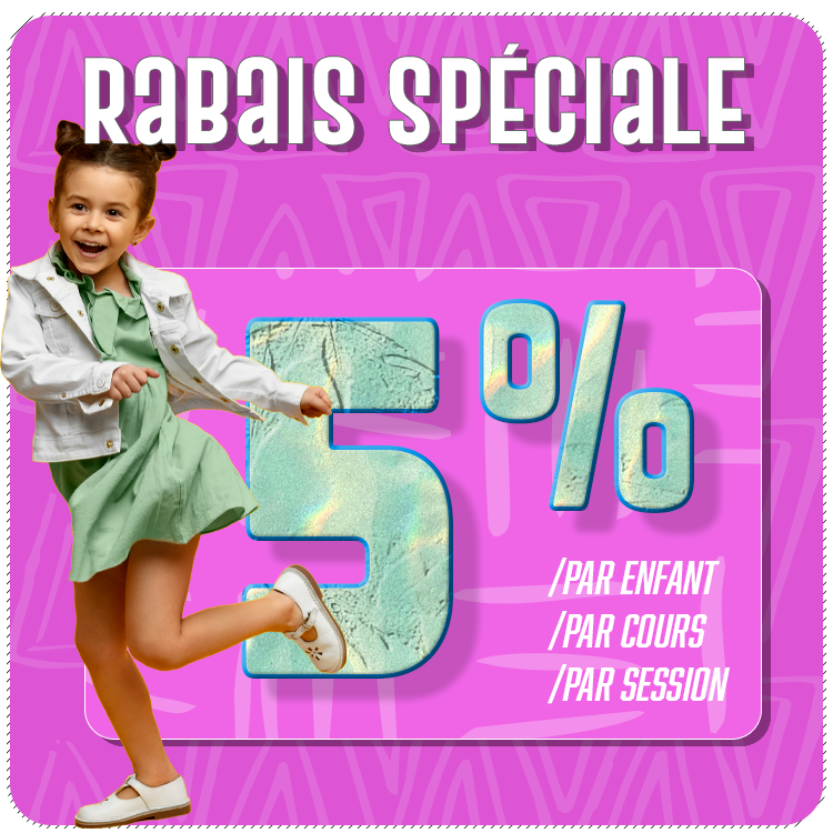 Inscription à 1 cours de danse pour 2 enfants de la même famille à une seule session