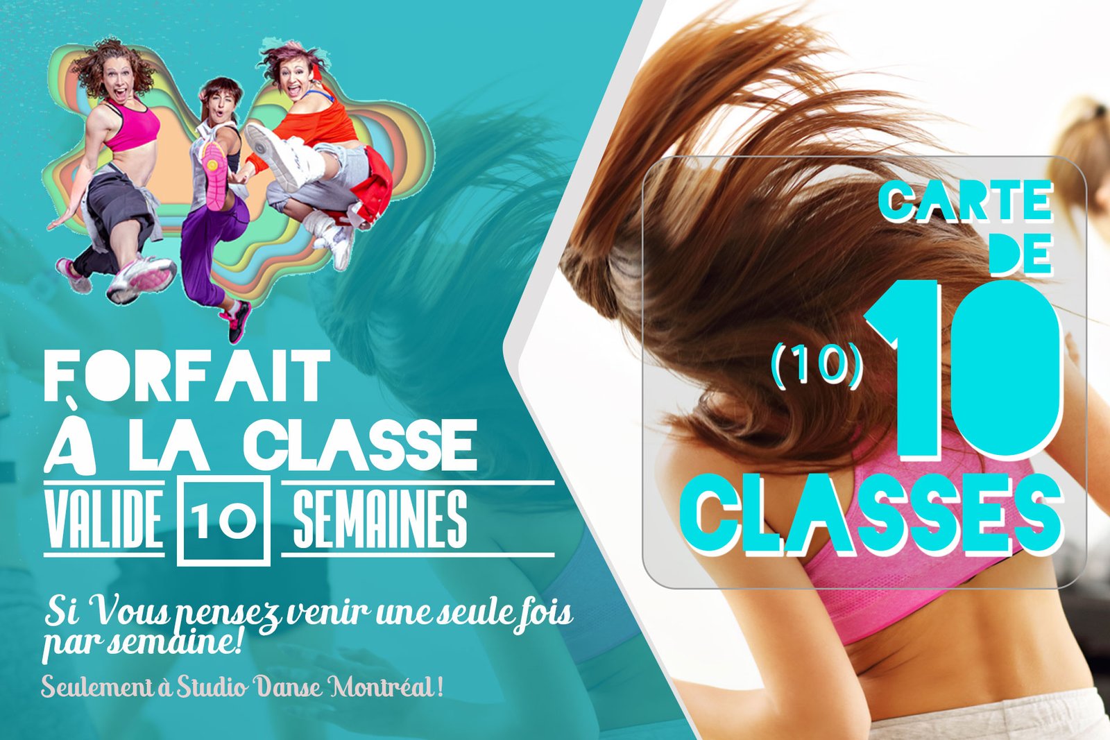 Carte de 10 classes de mise en forme, valide 5 semaines